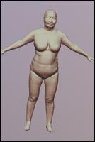 Woman 3D scan of nude body 01